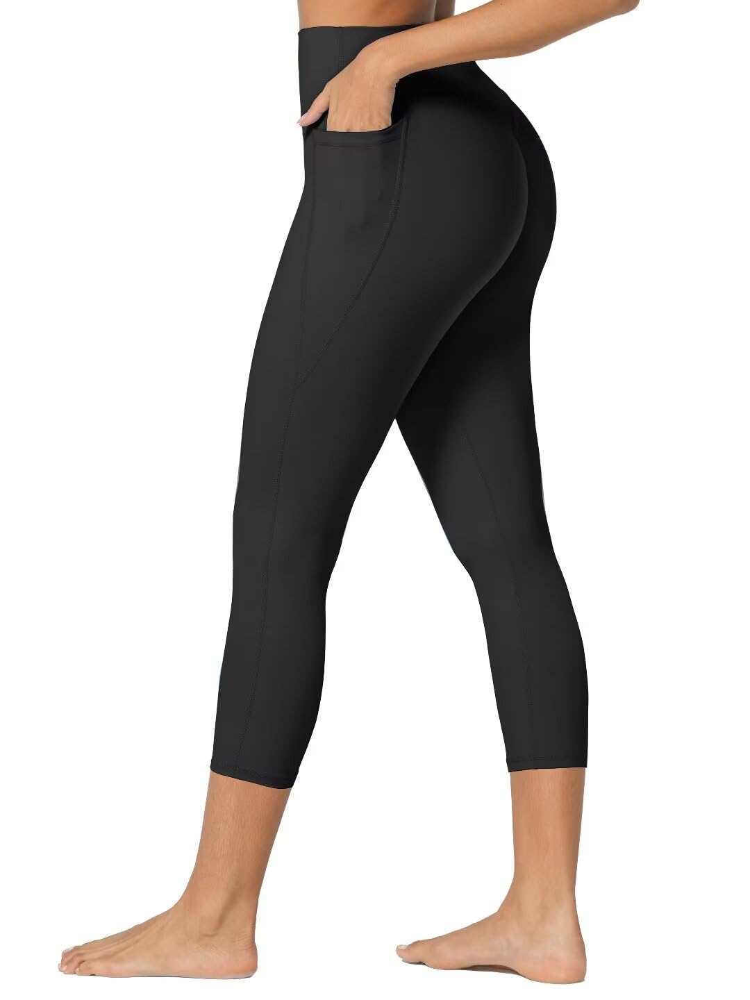 Sunzel Sunzfly Hidden Butt Scrunch Capri Leggings with Pockets for Women