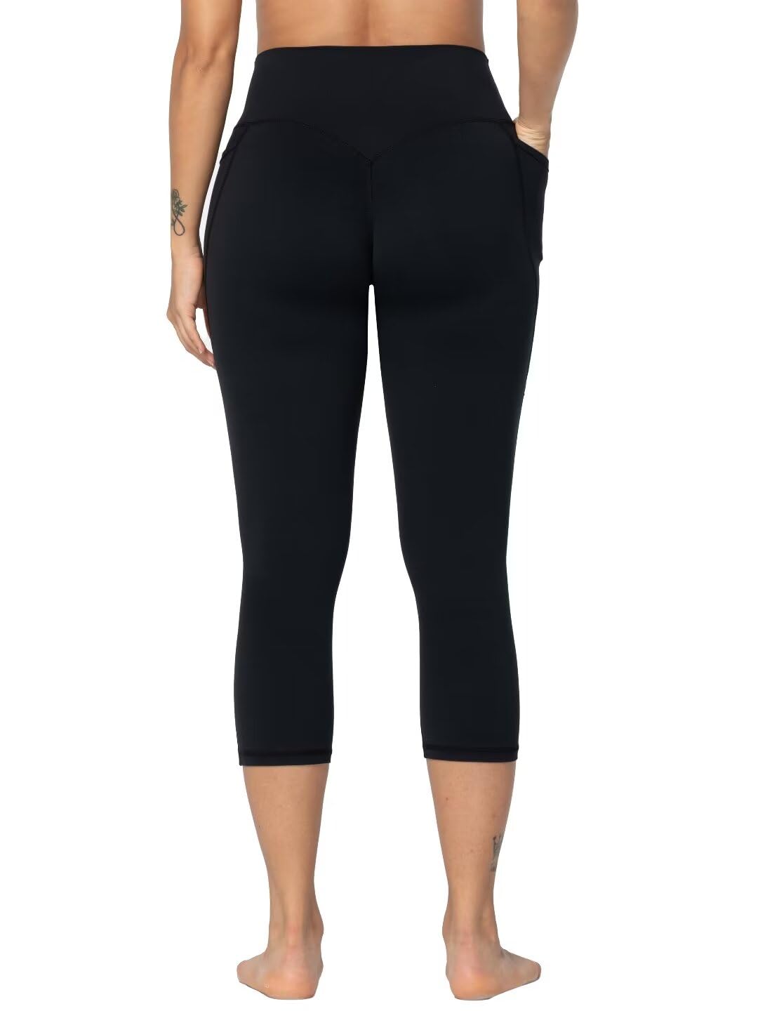 Sunzel Sunzfly Hidden Butt Scrunch Capri Leggings with Pockets for Women