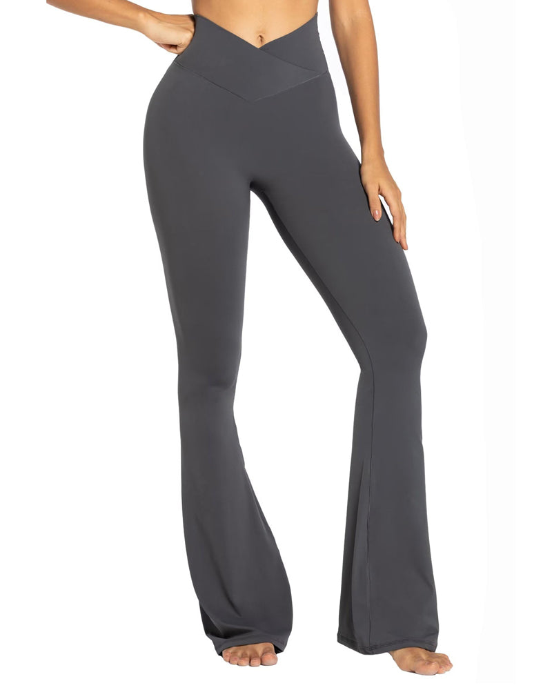2023 New Flare Leggings Yoga Pants Women High Waist Wide Leg Pants Women  Gym Sports Black Flared Pant Plus Size Dance Trousers - AliExpress