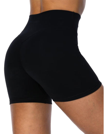 Sunzel Women's Invisible Butt Scrunch Shorts, High Waisted Biker Shorts, Gym Workout Yoga Running Shorts with Tummy Control