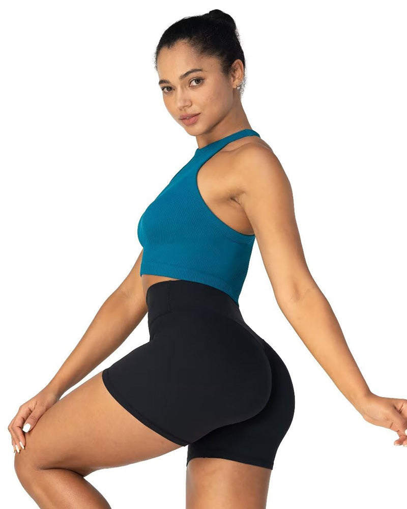 Sunzel 2.5" Women's Invisible Butt Scrunch Shorts, High Waisted Biker Shorts, Gym Workout Yoga Running Shorts with Tummy Control