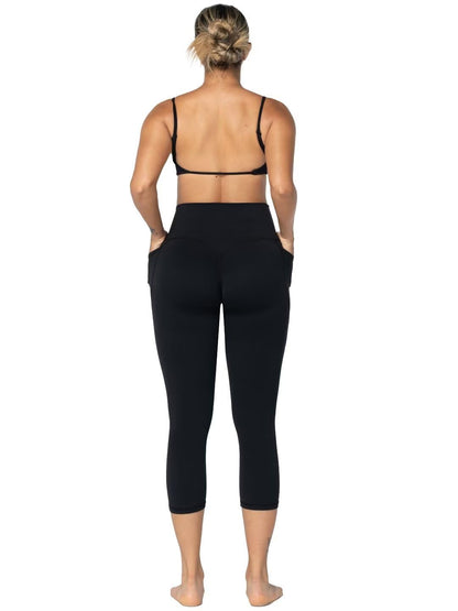 Sunzel Sunzfly Hidden Butt Scrunch Capri Leggings with Pockets for Women