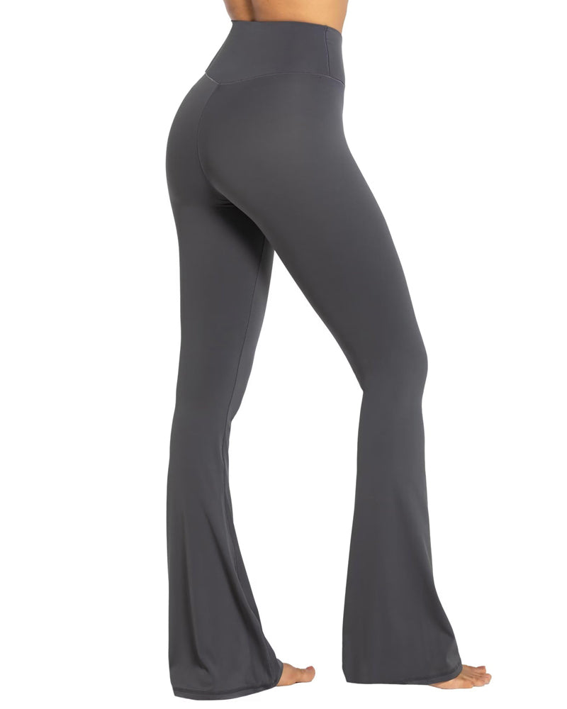 Women's Bootcut Yoga Pants Work Pants V Crossover Full Length Flare Leggings  High Waisted Flare Leg Pants Workout Leggings Daily