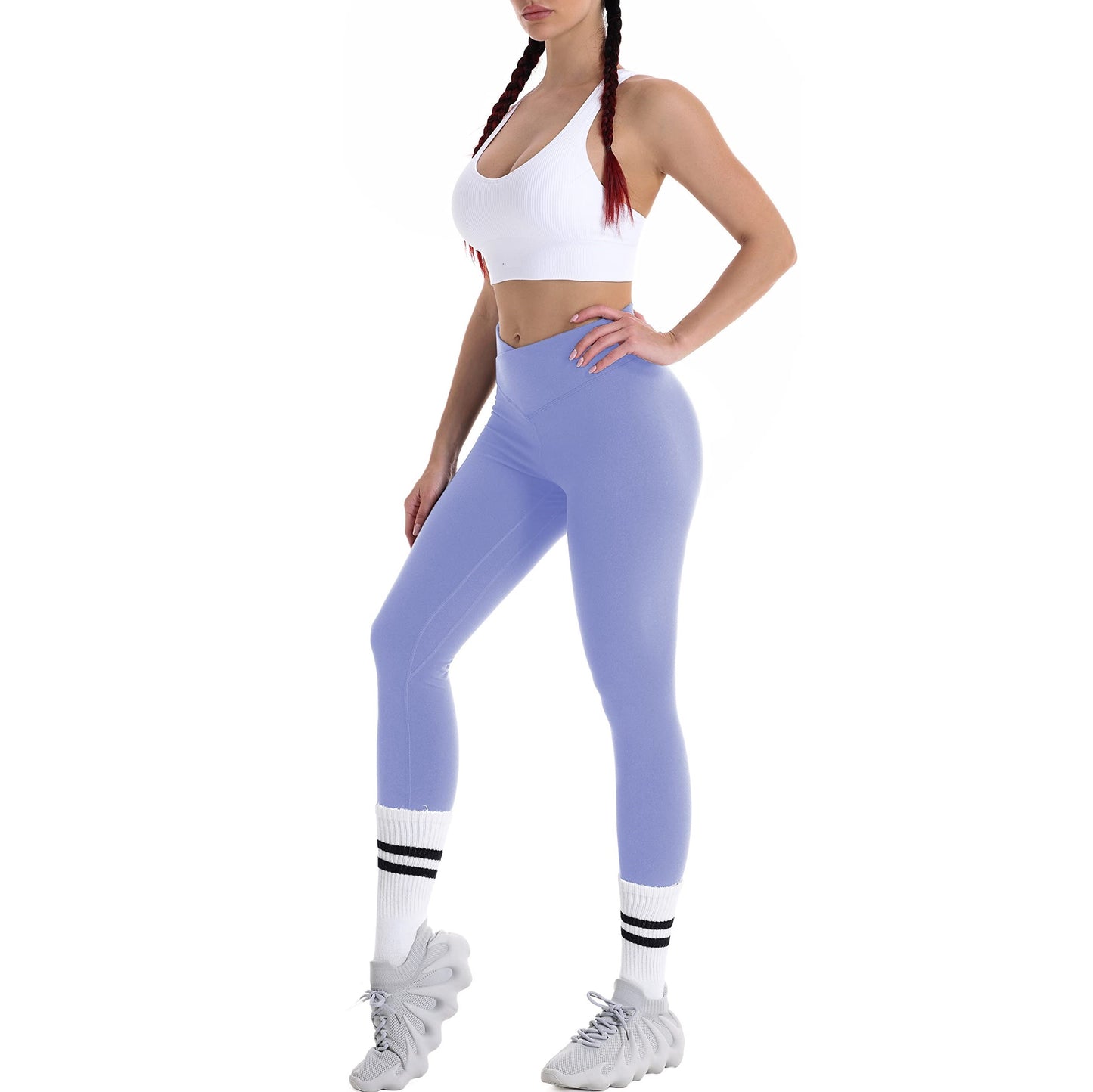 28" Workout Leggings - V Cross Waist