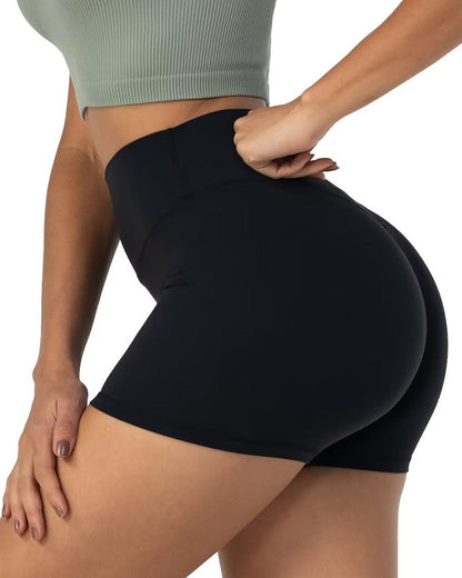 Sunzel 2.5" Women's Invisible Butt Scrunch Shorts, High Waisted Biker Shorts, Gym Workout Yoga Running Shorts with Tummy Control