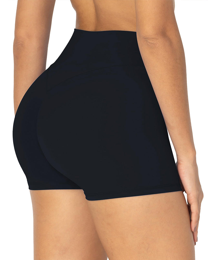 Sunzel 2.5" Women's Invisible Butt Scrunch Shorts, High Waisted Biker Shorts, Gym Workout Yoga Running Shorts with Tummy Control