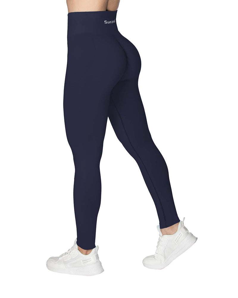 ZZAL High-Waisted Leggings, Seamless Tight Waist Holes with High Waist in  Cut-Outs, Hip Stretch Sports Trousers (Size: L, Colour: Navy) : :  Fashion