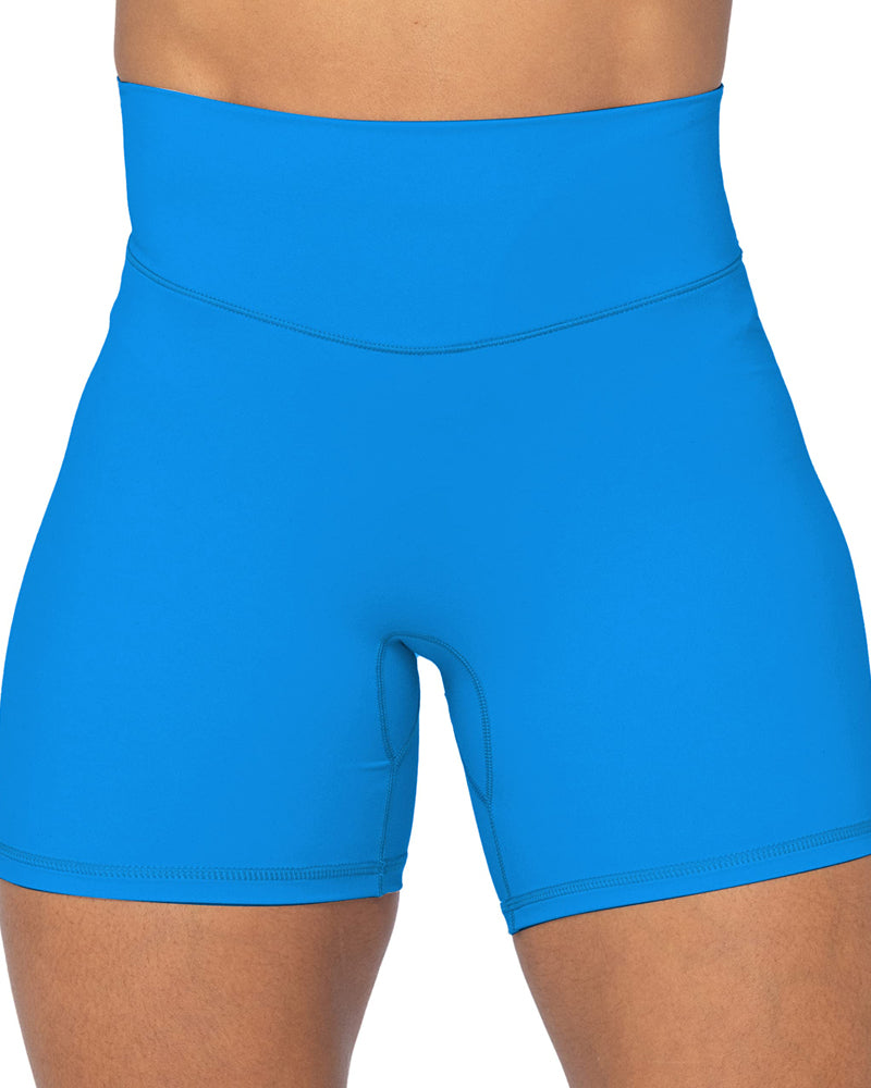 Finelylove Womens Shorts Sunzel Biker Shorts Shorts High Waist Rise Printed  Blue XXXXL