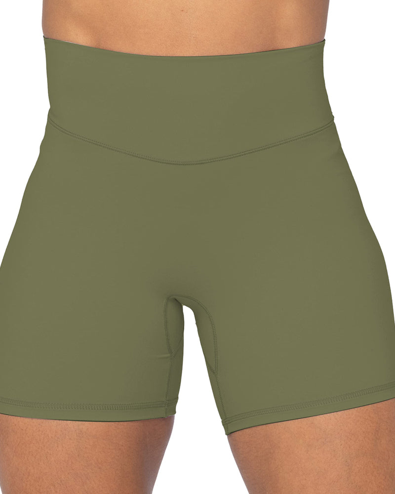 Finelylove Blazer And Shorts Set Women Sunzel Biker Shorts Shorts High  Waist Rise Solid Army Green S