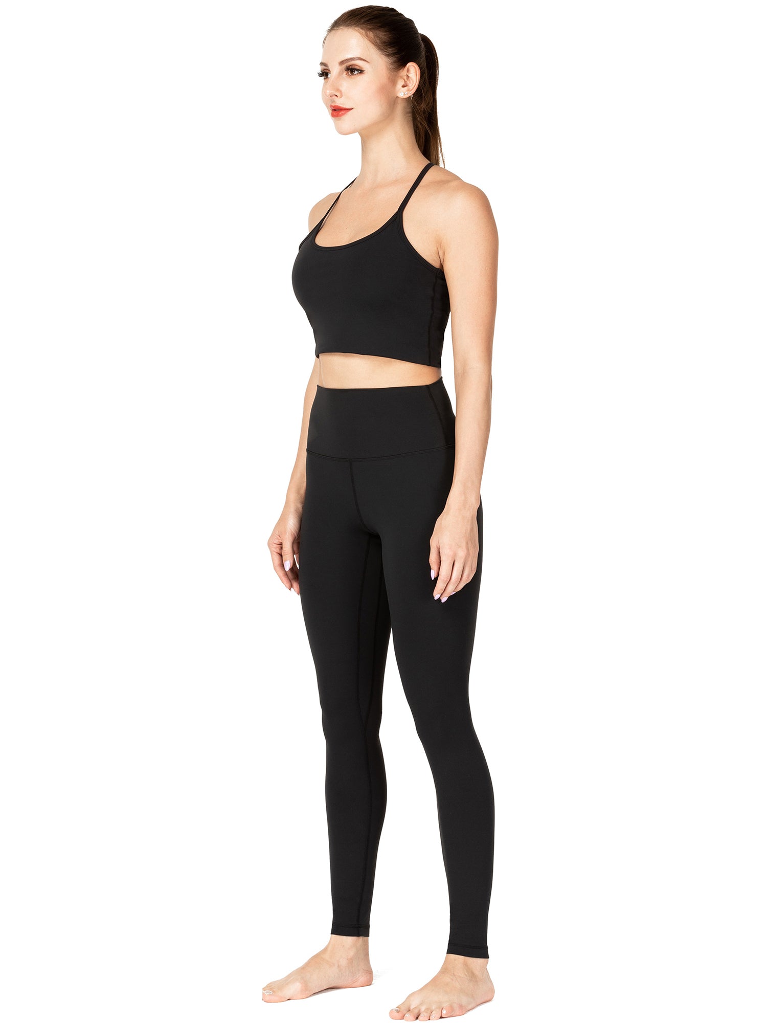 High Waisted, Squat Proof Slimming Leggings with Pockets 3/5