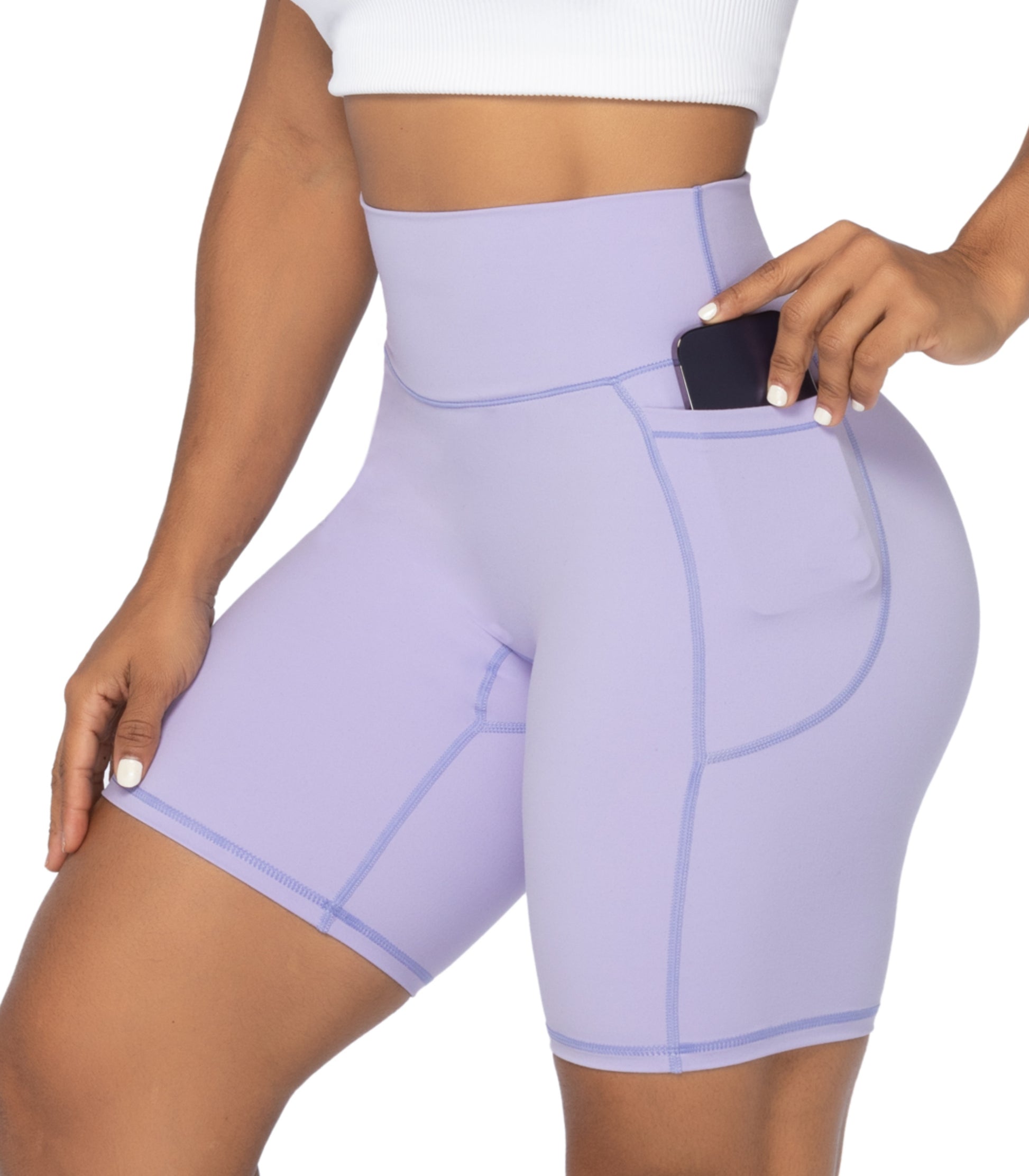 Sunzel Women's Biker Shorts in High Waist Tummy Control with No Front Seam