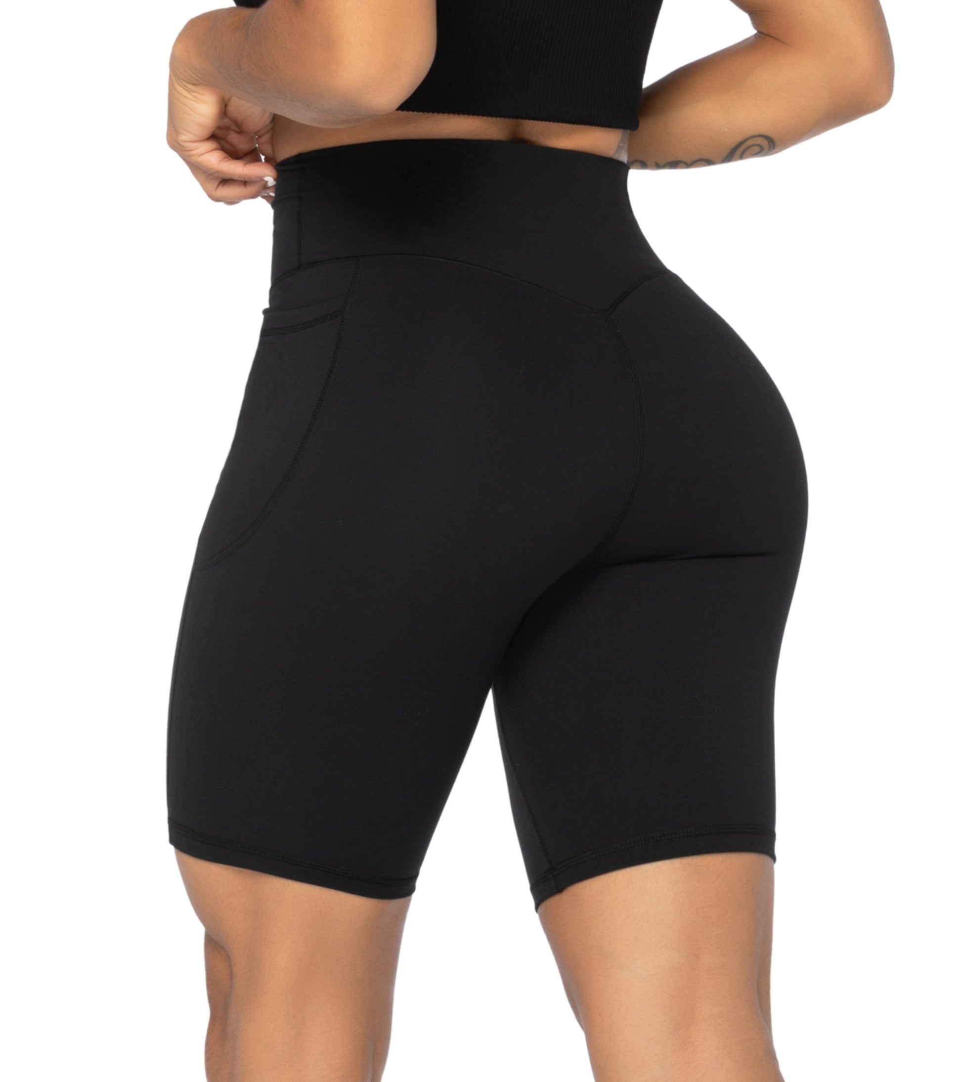 Sunzel Women's Biker Shorts in High Waist Tummy Control with Deep Pockets