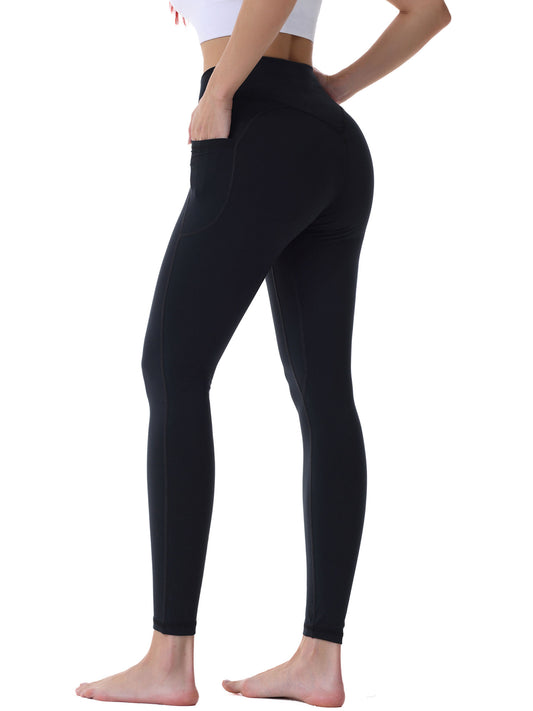 Sunzel Workout Leggings for Women, Squat Proof High Waisted Yoga Pants 4  Way Stretch, Buttery Soft 7/8 Leggings with Pockets Black - Stone Medium