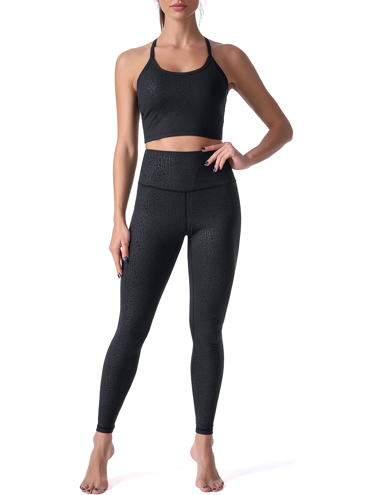 Sunzel Workout Leggings for Women, Squat Proof High Waisted Yoga Pants 4  Way Stretch, Buttery Soft 28 Inseam Black Peacock XS