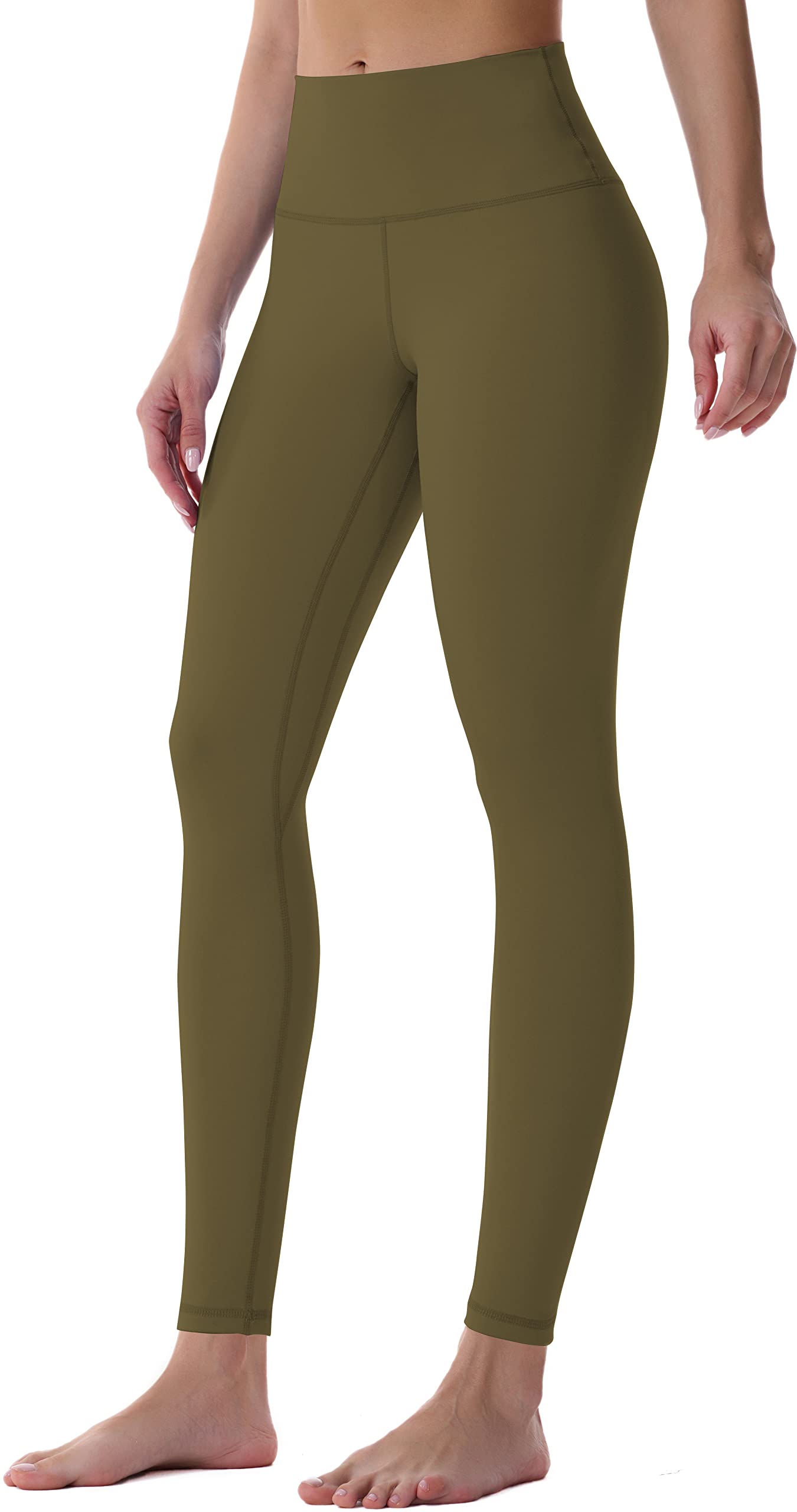  Workout Leggings For Women, Squat Proof High Waisted Yoga  Pants 4 Way Stretch, Buttery Soft 28 Inseam Golf Green Medium